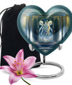 10-inch abstract themed heart-shaped zodiac urn 