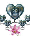 10-inch abstract themed heart-shaped zodiac urn 