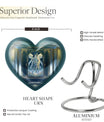 10-inch abstract themed heart-shaped zodiac urn 
