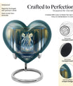 10-inch abstract themed heart-shaped zodiac urn 