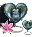 10-inch abstract themed heart-shaped zodiac urn 