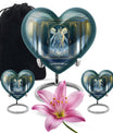 10-inch abstract themed heart-shaped zodiac urn 