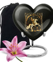 10 inch zodiac urn, Abstract heart design, large burial urn for adult ashes