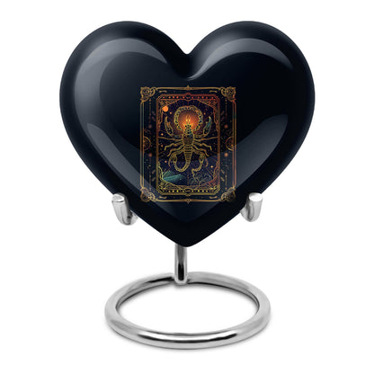 heart-shaped zodiac urn