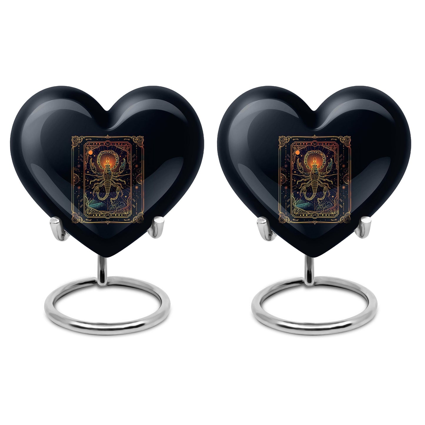 heart-shaped zodiac urn