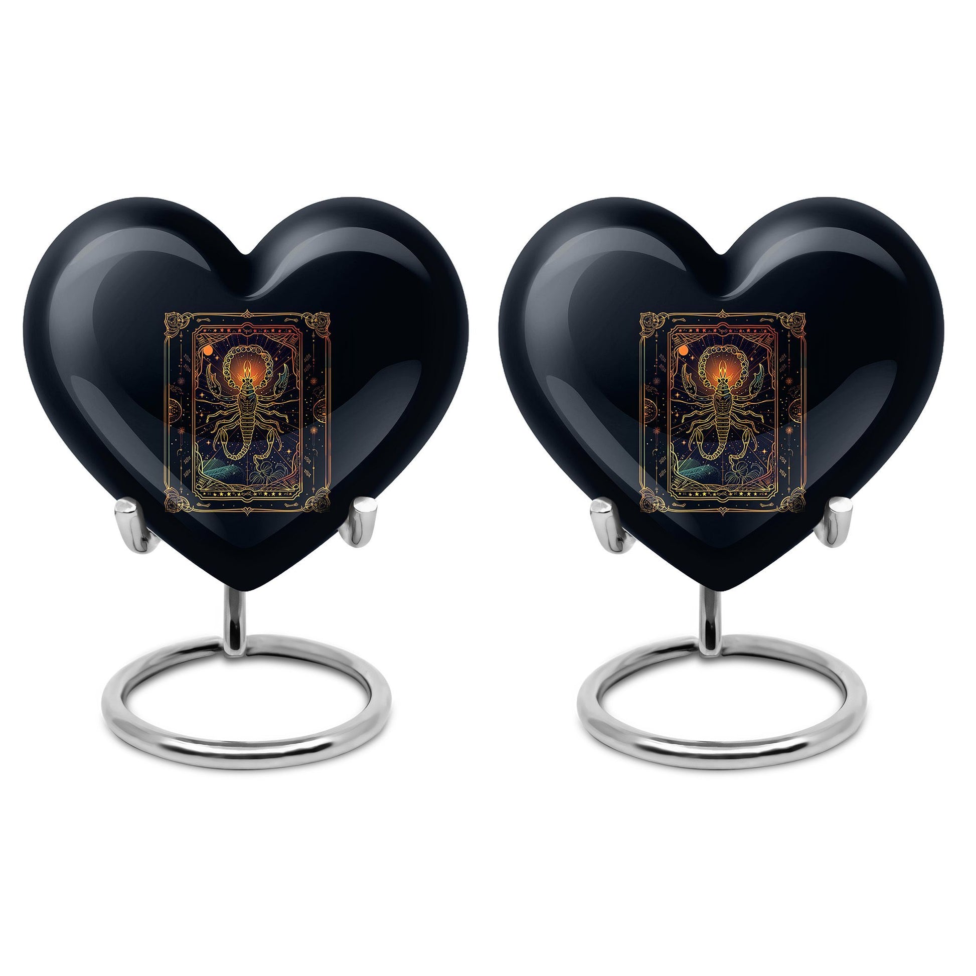heart-shaped zodiac urn