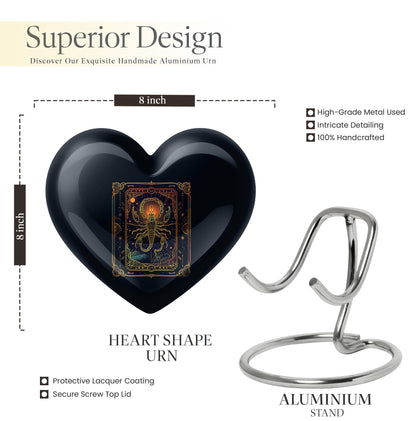 heart-shaped zodiac urn