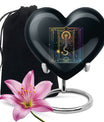 10-inch abstract heart design zodiac urn for cremation 