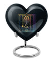10-inch abstract heart design zodiac urn for cremation 