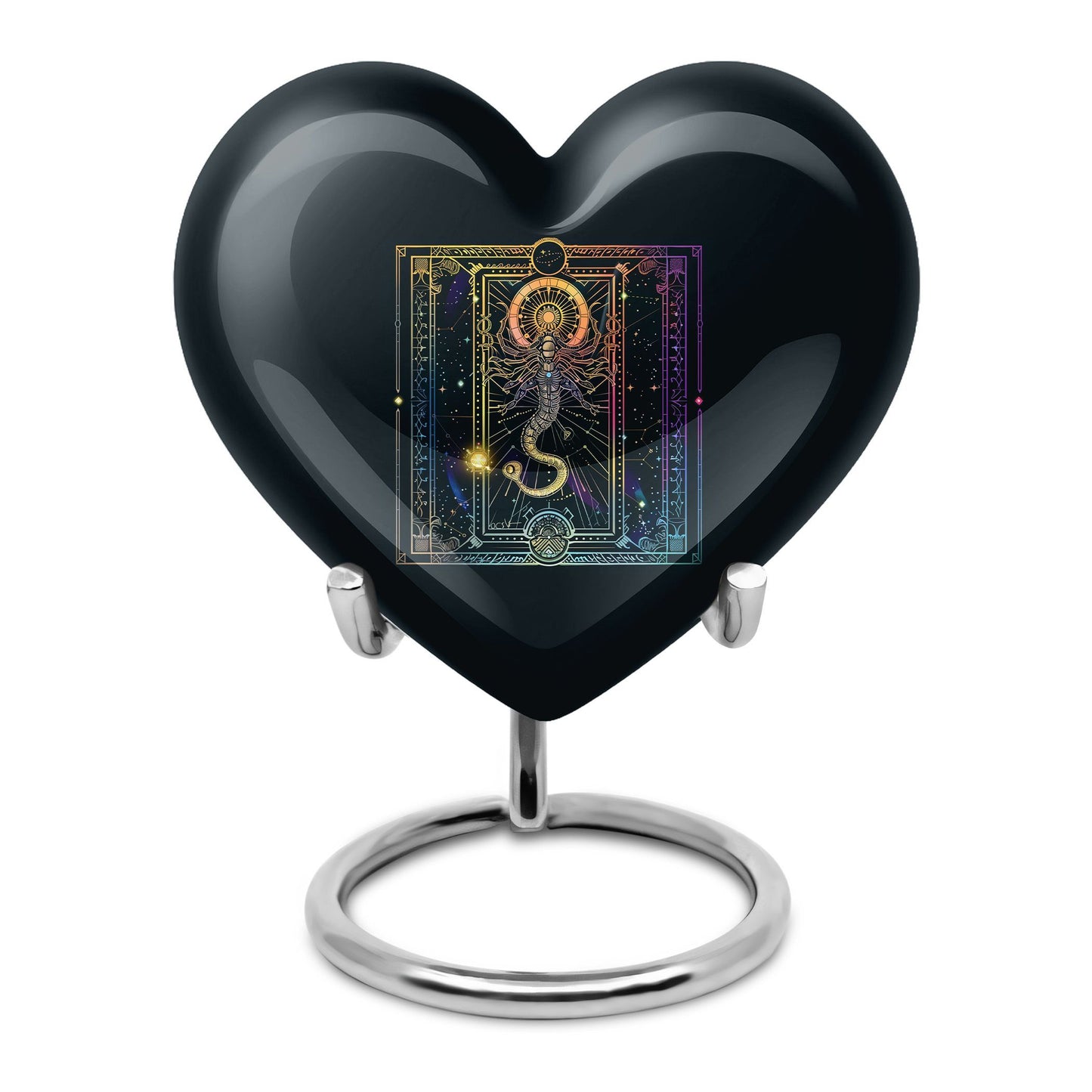 10-inch abstract heart design zodiac urn for cremation 