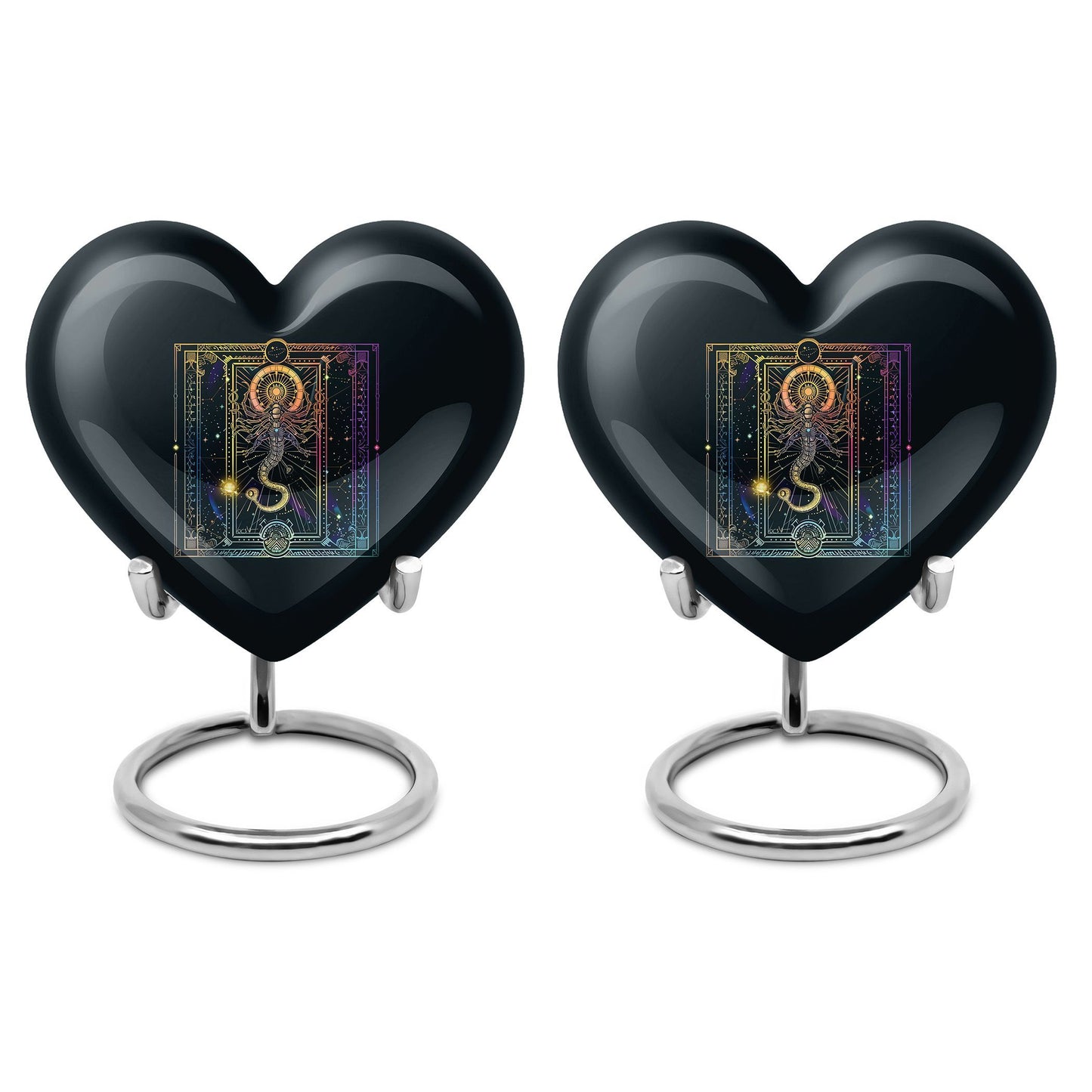10-inch abstract heart design zodiac urn for cremation 