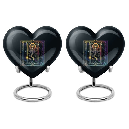 10-inch abstract heart design zodiac urn for cremation 