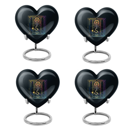 10-inch abstract heart design zodiac urn for cremation 
