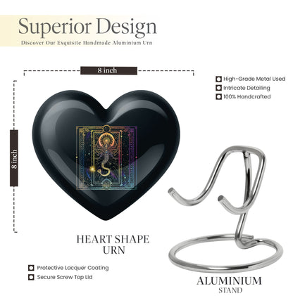 10-inch abstract heart design zodiac urn for cremation 