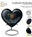 10-inch abstract heart design zodiac urn for cremation 