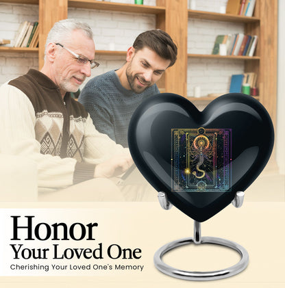 10-inch abstract heart design zodiac urn for cremation 