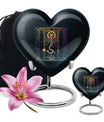 10-inch abstract heart design zodiac urn for cremation 