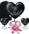10-inch abstract heart design zodiac urn for cremation 