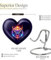 10-inch heart shaped zodiac urn for adult memorial crafted from aluminium