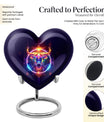 10-inch heart shaped zodiac urn for adult memorial crafted from aluminium