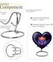 10-inch heart shaped zodiac urn for adult memorial crafted from aluminium