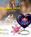10-inch heart shaped zodiac urn for adult memorial crafted from aluminium