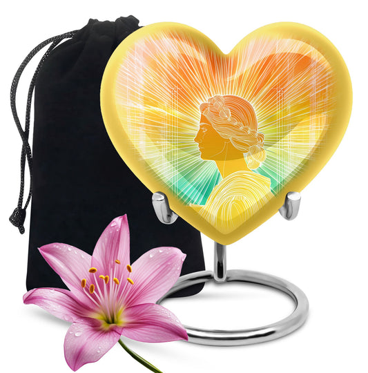 Heart-shaped 10-inch Zodiac Urn