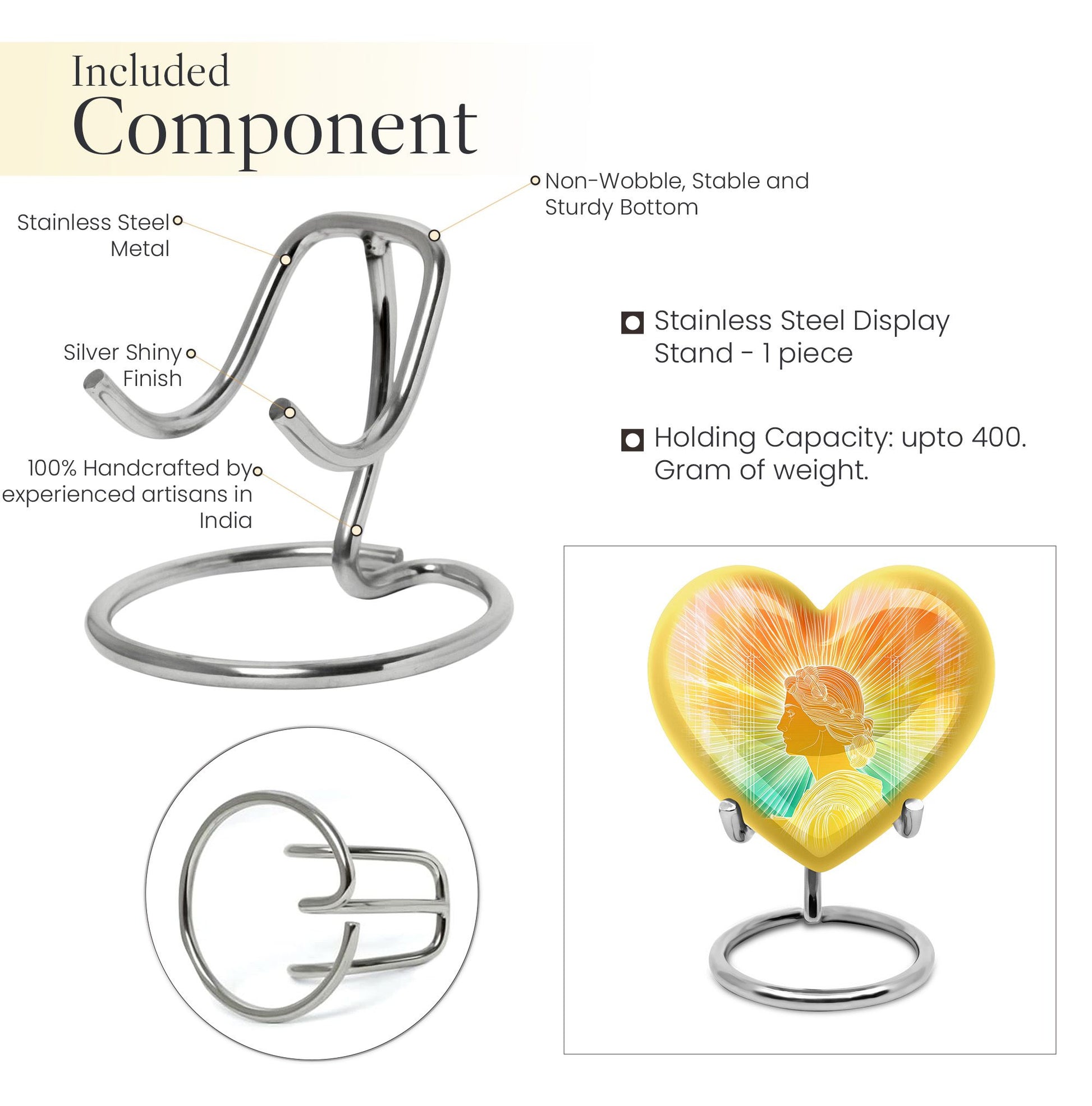 Heart-shaped 10-inch Zodiac Urn