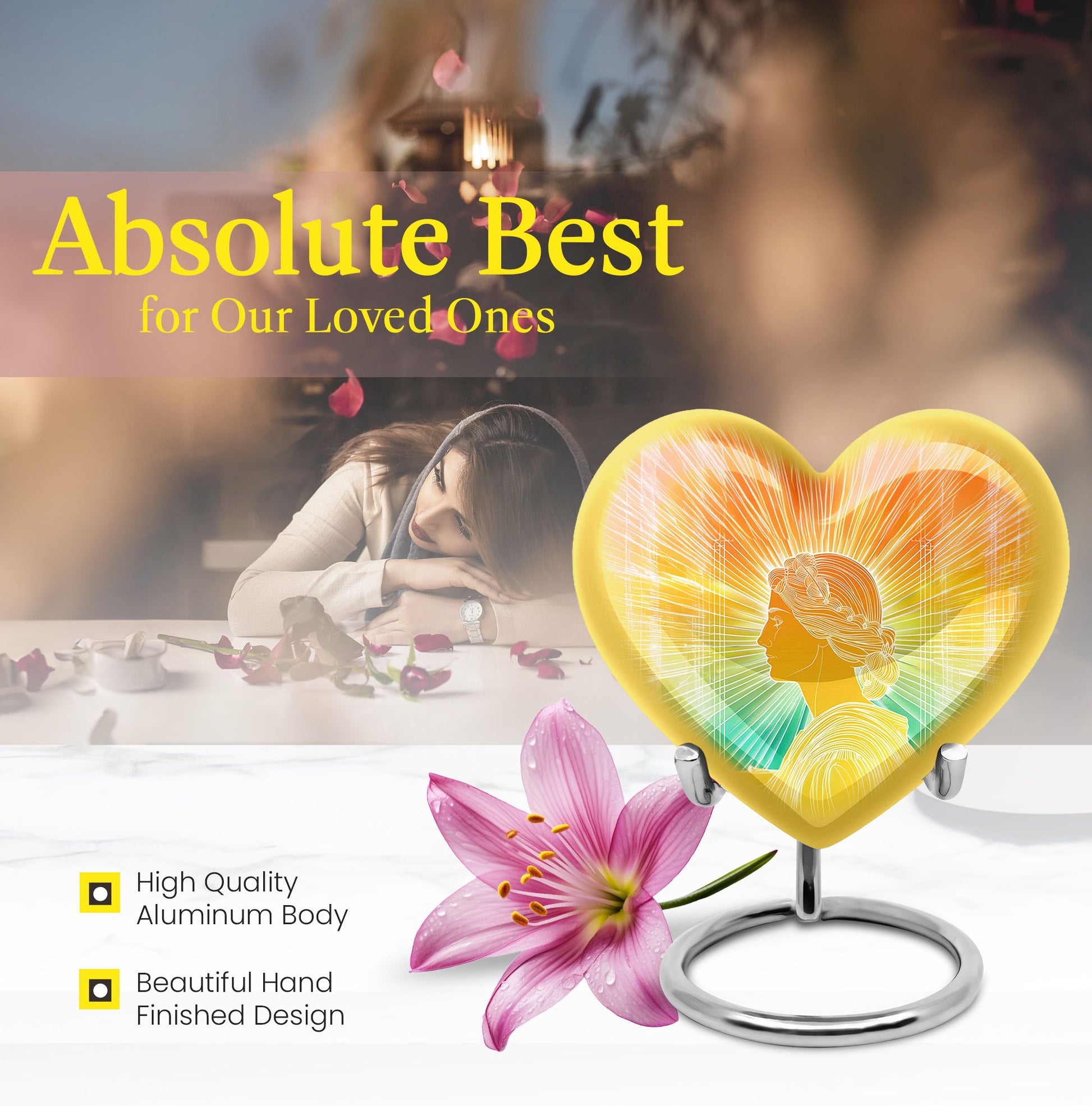 Heart-shaped 10-inch Zodiac Urn