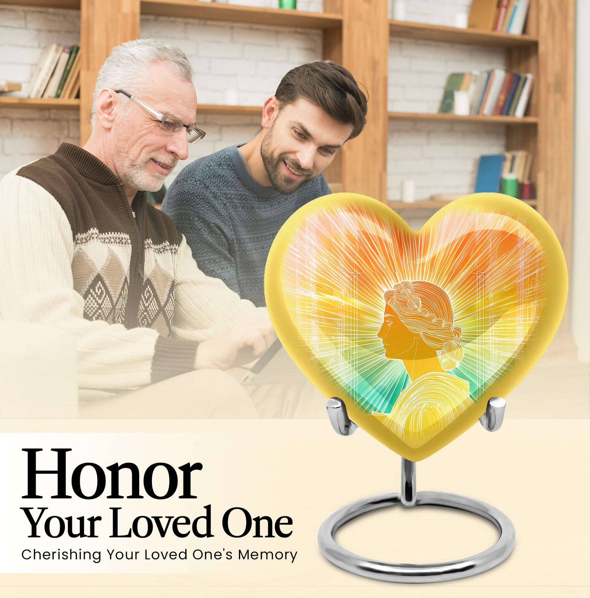 Heart-shaped 10-inch Zodiac Urn