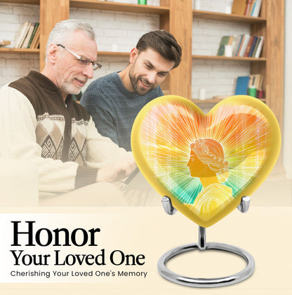 Heart-shaped 10-inch Zodiac Urn