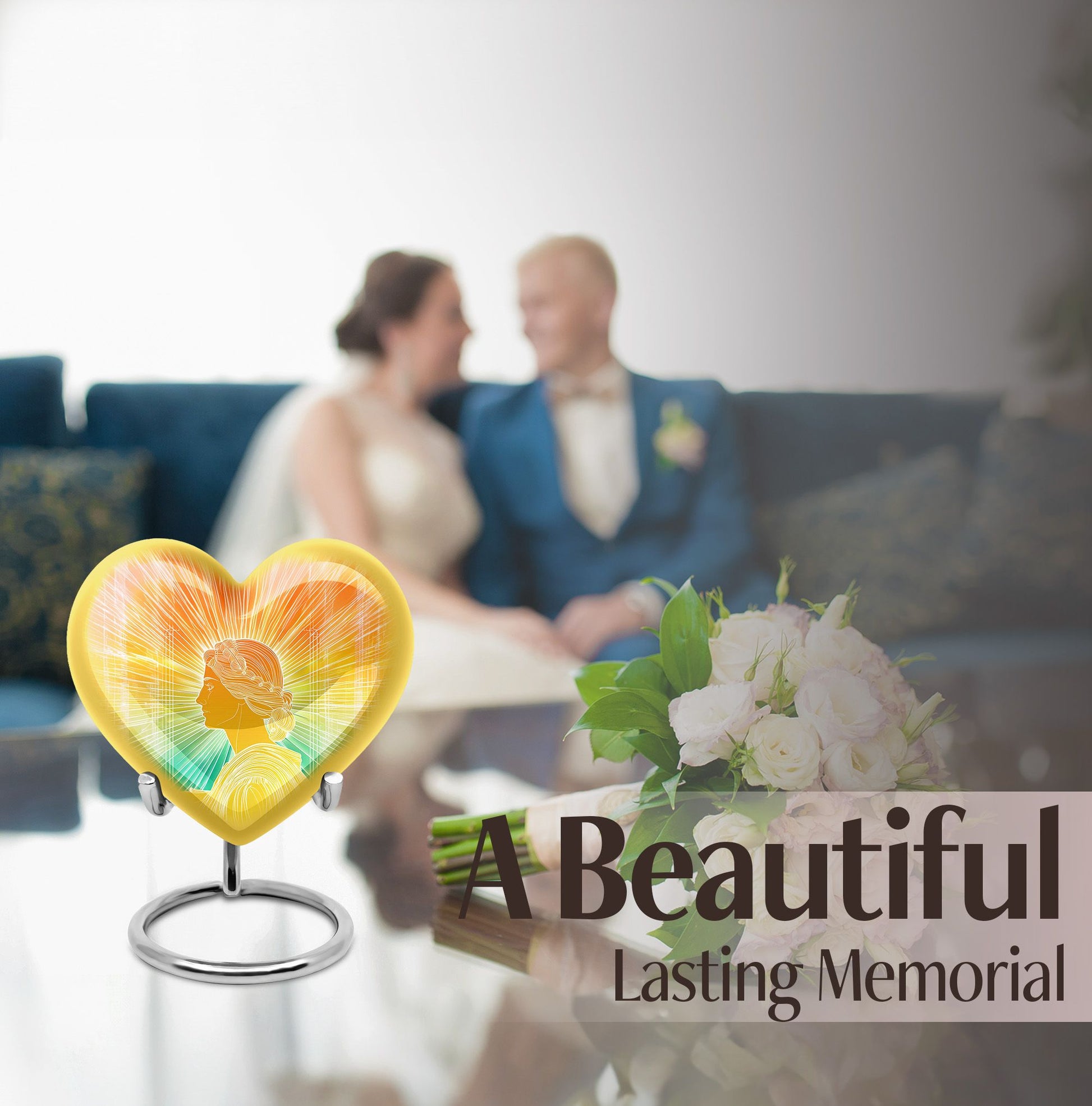 Heart-shaped 10-inch Zodiac Urn