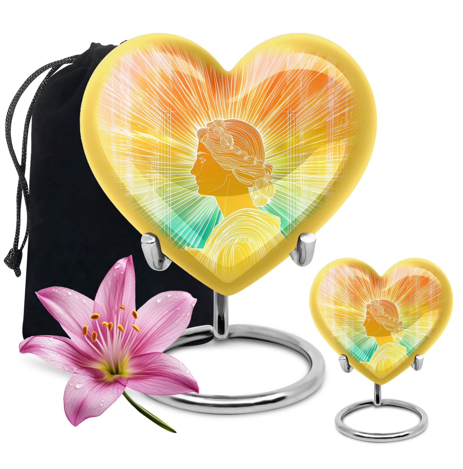 Heart-shaped 10-inch Zodiac Urn