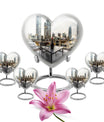10-inch heart-shaped wine urn for woman's ashes, 