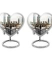 10-inch heart-shaped wine urn for woman's ashes, 