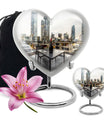 10-inch heart-shaped wine urn for woman's ashes, 