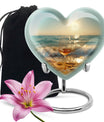 Heart shaped large urn for wine and cremation