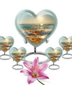 Heart shaped large urn for wine and cremation