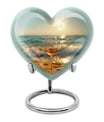 Heart shaped large urn for wine and cremation