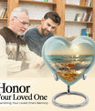 Heart shaped large urn for wine and cremation