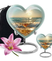 Heart shaped large urn for wine and cremation