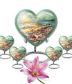10-inch heart shaped wine funeral urn 