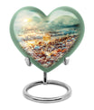 10-inch heart shaped wine funeral urn 