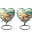 10-inch heart shaped wine funeral urn 