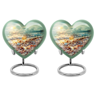 10-inch heart shaped wine funeral urn 
