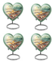 10-inch heart shaped wine funeral urn 