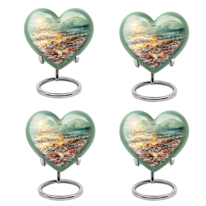 10-inch heart shaped wine funeral urn 