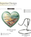 10-inch heart shaped wine funeral urn 