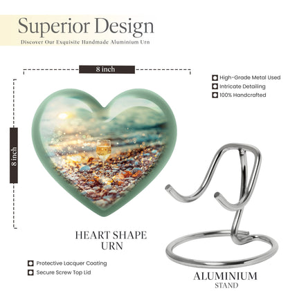 10-inch heart shaped wine funeral urn 