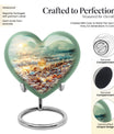 10-inch heart shaped wine funeral urn 